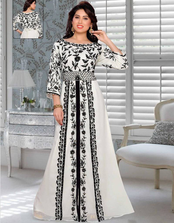 Morocan Style Kaftan With Beautiful Embroidery